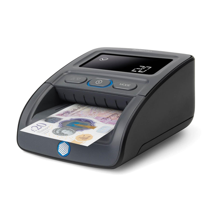 Safescan 155-S — Automatischer Falschgelddetektor, der Banknoten an vier Positionen mit einer Genauigkeit von 100% verifiziert — Für mehrere Währungen, 112-0668, 26.6 x 20.6 x 10 cm