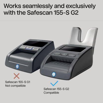 Safescan RS-100 Banknote Stacker that Collects Banknotes Checked By Counterfeit Money Detectors - Removable Stacker that Easily Clicks onto the Safescan 155-S G2 Money Checker Machine