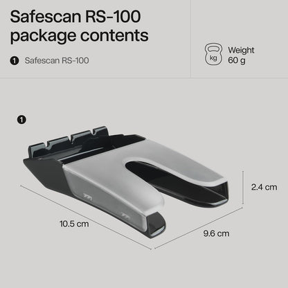 Safescan RS-100 Banknote Stacker that Collects Banknotes Checked By Counterfeit Money Detectors - Removable Stacker that Easily Clicks onto the Safescan 155-S G2 Money Checker Machine
