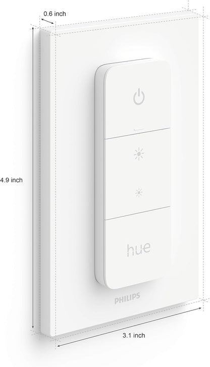 Philips Hue White and Colour Ambiance Bloom  Smart LED Table Lamp Bundle, Includes Hue Dimmer Switch, with Bluetooth Compatible with Alexa and Google Assistant