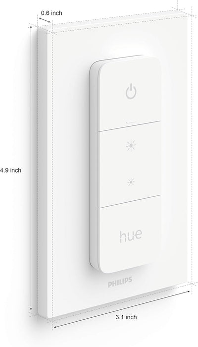 Philips Hue White and Colour Ambiance Bloom  Smart LED Table Lamp Bundle, Includes Hue Dimmer Switch, with Bluetooth Compatible with Alexa and Google Assistant