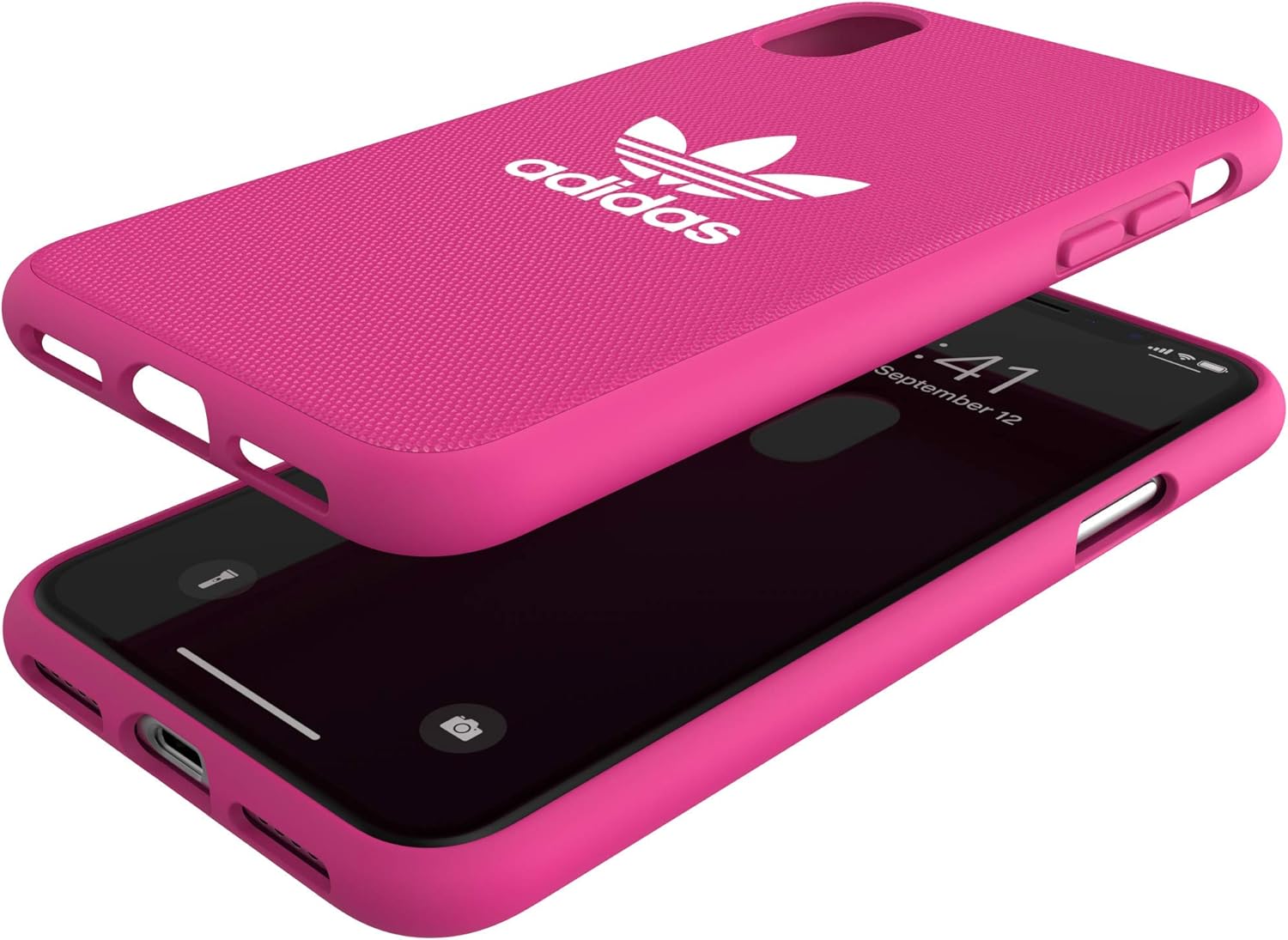 adidas Originals Case for iPhone X/XS Fabric Molded - Shock Pink Adicolor - Shock Pink