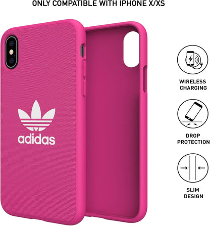 adidas Originals Case for iPhone X/XS Fabric Molded - Shock Pink Adicolor - Shock Pink