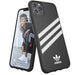 adidas Phone Case Compatible with iPhone 11 Pro Max Case, Originals Moulded TPU Three Stripes Protective Phone Cover, Black and White