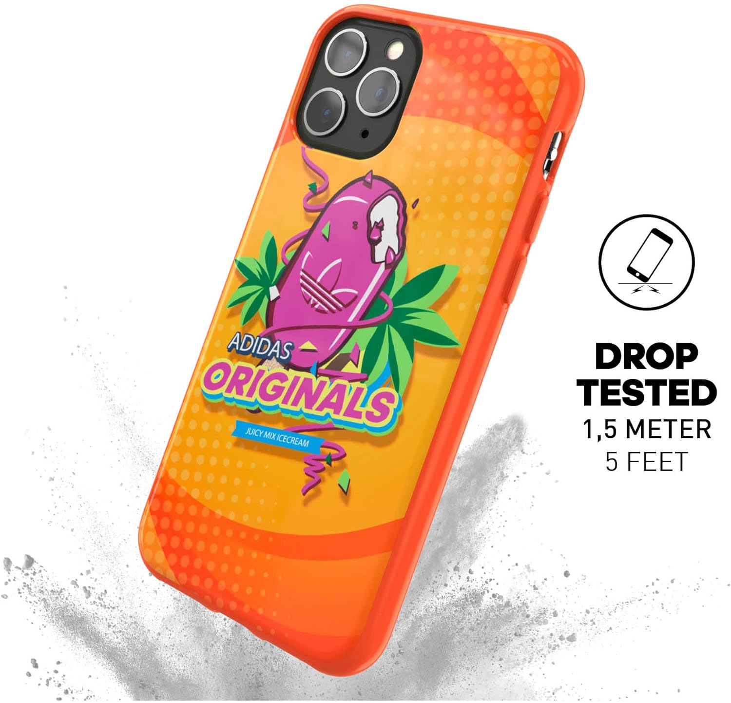 adidas Originals Compatible with iPhone 11 Pro Case, Moulded Bodega Mobile Phone Protective Cover Orange