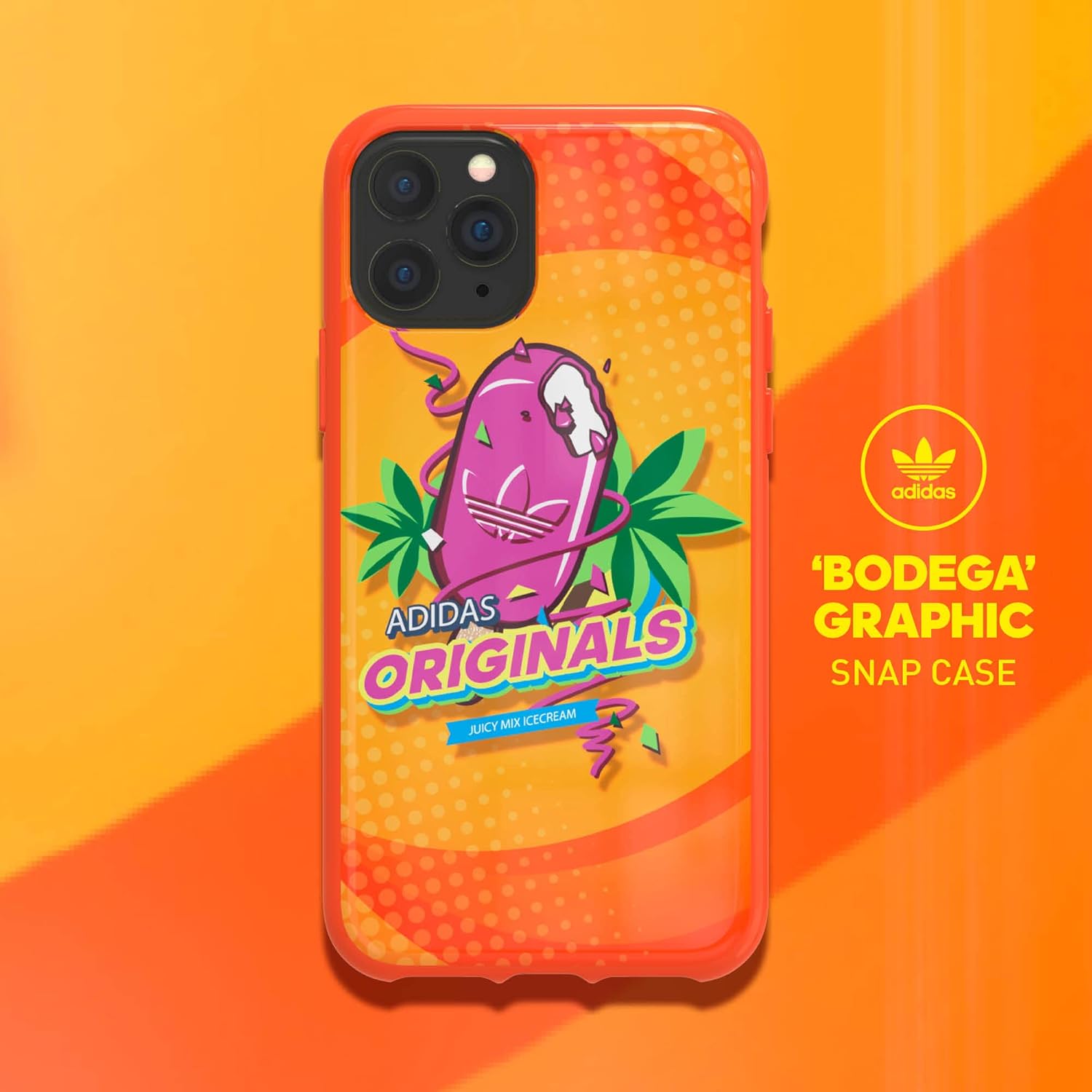 adidas Originals Compatible with iPhone 11 Pro Case, Moulded Bodega Mobile Phone Protective Cover Orange
