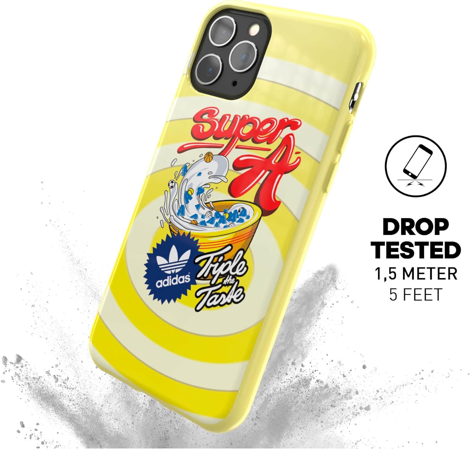 adidas Originals Compatible with iPhone 11 Pro Case, Moulded Bodega Mobile Phone Protective Cover - Yellow