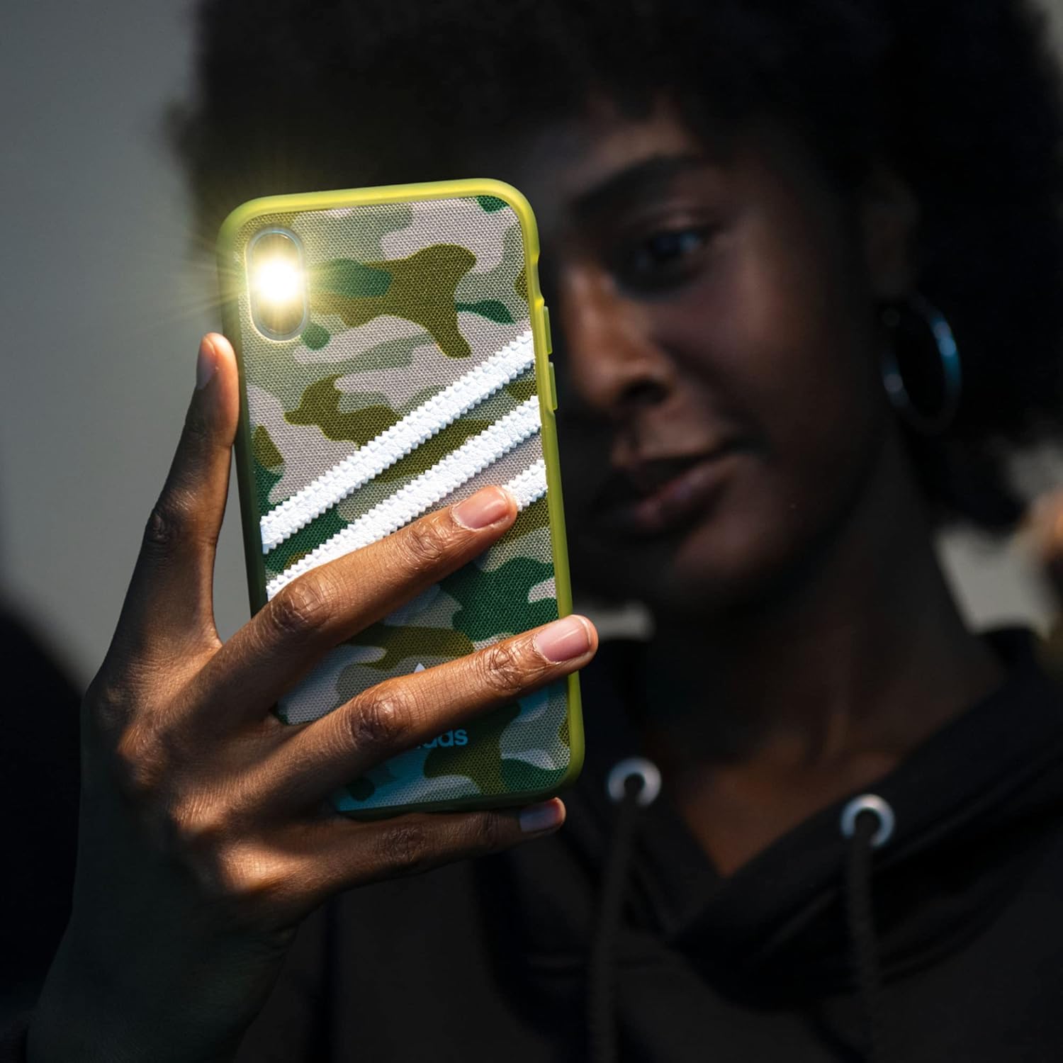 Adidas Custodia Originals compatibile con iPhone 11 Pro, custodia protettiva per telefono Stampata - Verde Mimetico