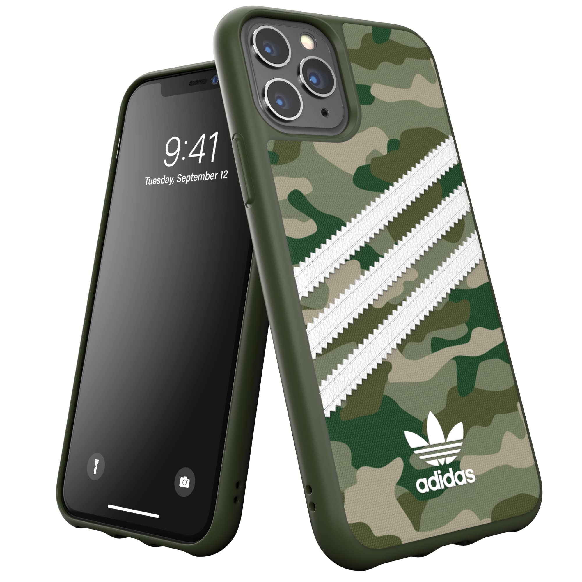 Adidas Custodia Originals compatibile con iPhone 11 Pro, custodia protettiva per telefono Stampata - Verde Mimetico