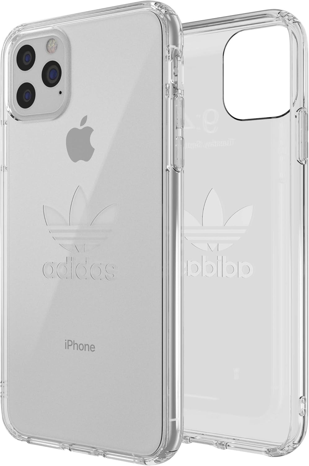 adidas Originals Compatible with iPhone 11 Pro Max Case, Large Logo Print, Transparent Protective Mobile Phone Case - Transparent