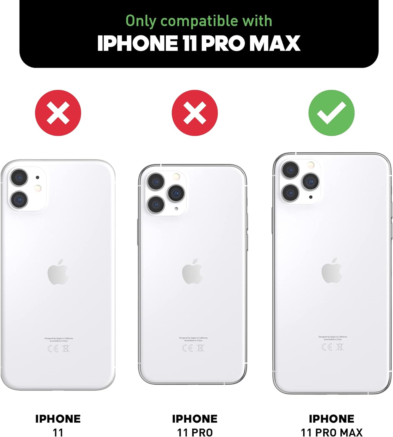 adidas Originals Compatible with iPhone 11 Pro Max Case, Large Logo Print, Transparent Protective Mobile Phone Case - Transparent