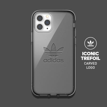 adidas Originals Compatible with iPhone 11 Pro Case, Large Logo Print Transparent Protective Mobile Phone Case – Black