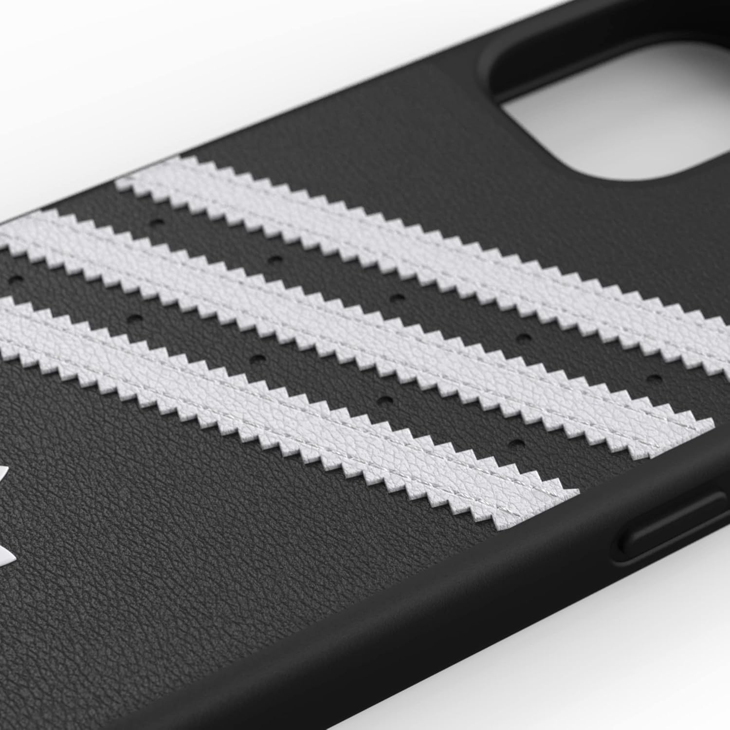 adidas 42229 Phone Case Designed for iPhone 12 Mini Case, 5.4 Inches, Drop Tested Cases, Shockproof Raised Edges, Originals Moulded PU Protective Cover, Black and White