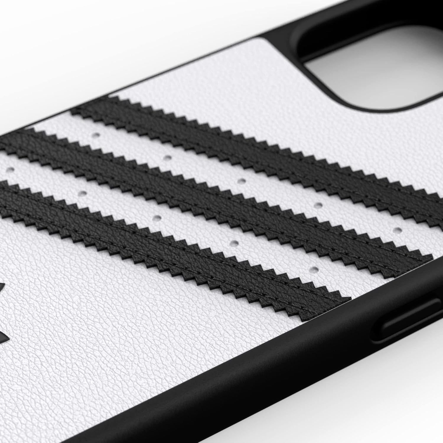 adidas Phone Case Designed for iPhone 12 Mini Case, 5.4 Inches, Drop Tested Cases, Shockproof Raised Edges, Originals Moulded PU Protective Cover, White and Black