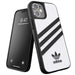 adidas Phone Case Designed for iPhone 12 Mini Case, 5.4 Inches, Drop Tested Cases, Shockproof Raised Edges, Originals Moulded PU Protective Cover, White and Black
