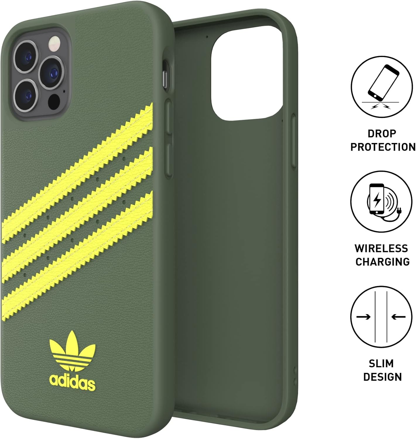 adidas Case Designed for iPhone 12 / iPhone 12 Pro 6.1, Drop Tested Cases, Shockproof Raised Edges, Original Protective Case
