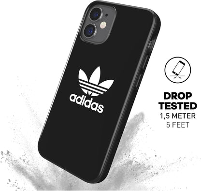 adidas Phone Case Designed for iPhone 12 Mini, Drop Tested Cases, Shockproof Raised Edges, Originals Protective Cover, Black