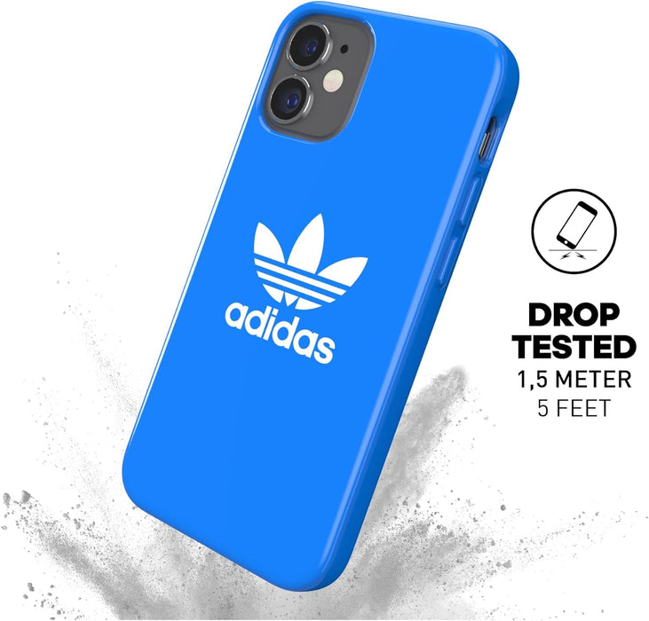 adidas Coque conçue pour iPhone 12 Mini 5.4, Coque résistante aux Chutes, Bords surélevés, Bleu