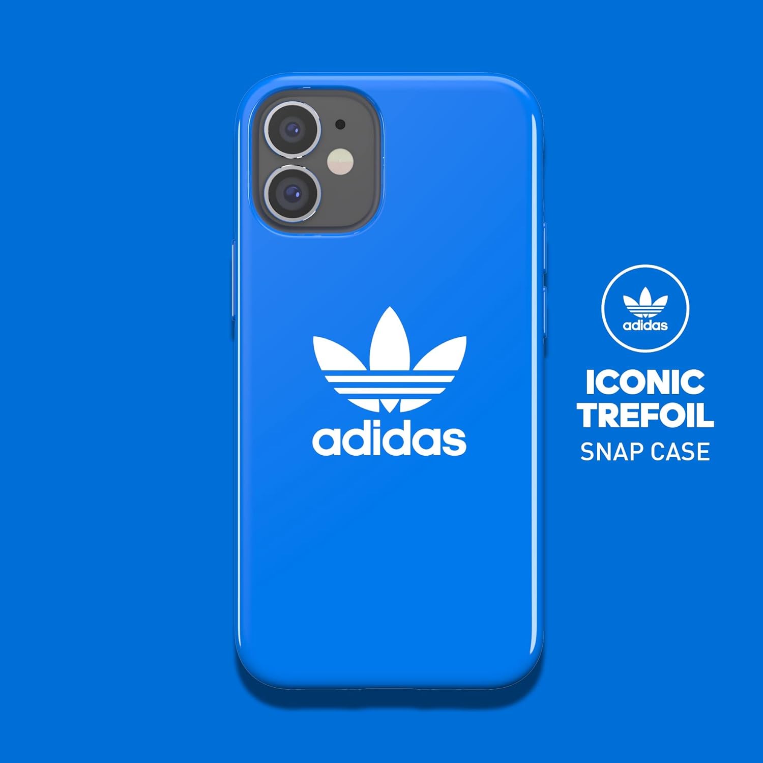 adidas Coque conçue pour iPhone 12 Mini 5.4, Coque résistante aux Chutes, Bords surélevés, Bleu