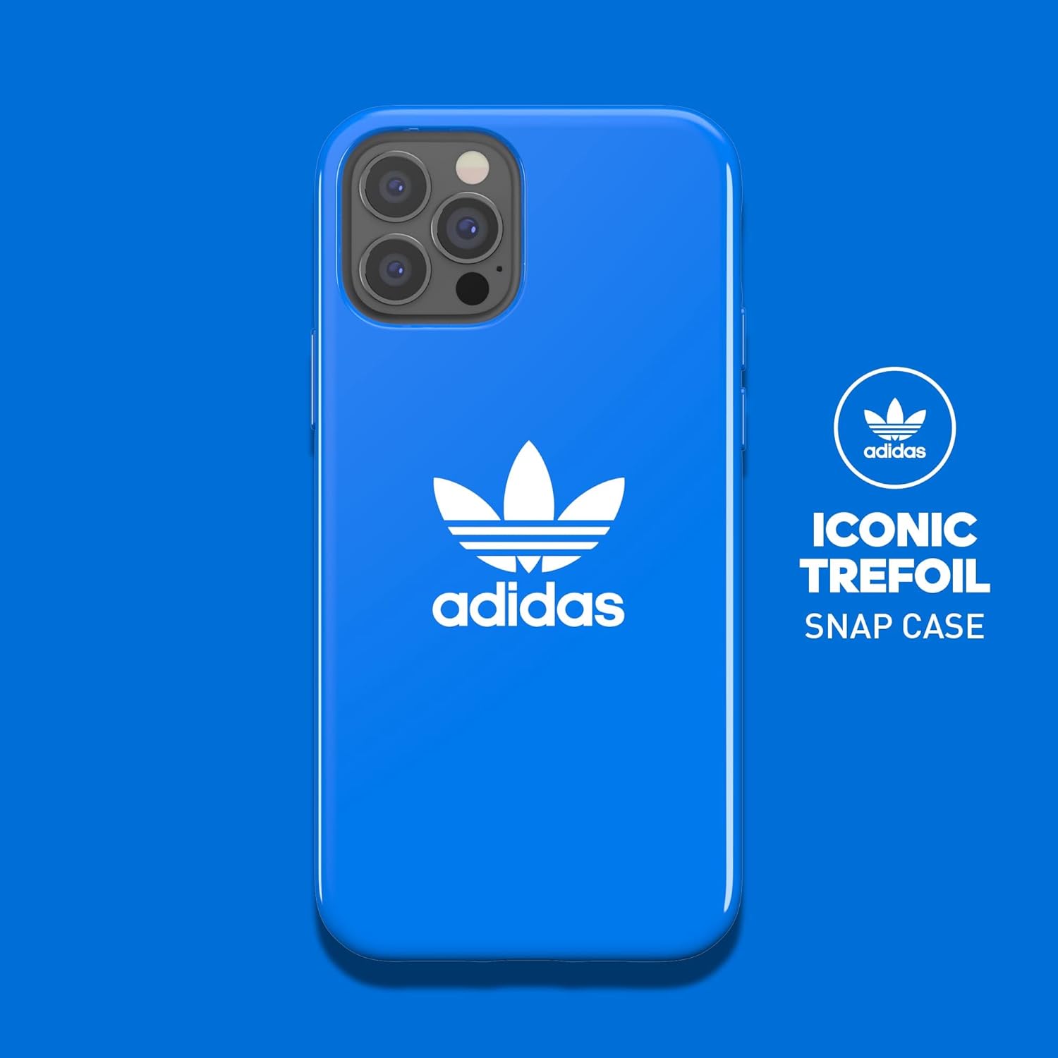 adidas 42289 Custodia progettata per iPhone 12 / iPhone 12 Pro 6.1, cover testate a caduta, bordi rialzati antiurto originale, colore: blu