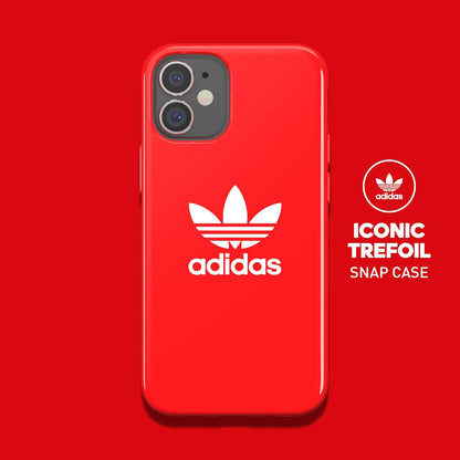 adidas Case Designed for iPhone 12 Mini 5.4, Drop Tested Cases, Shockproof Raised Edges, Original Snap Case Protective Cover, Scarlet Red