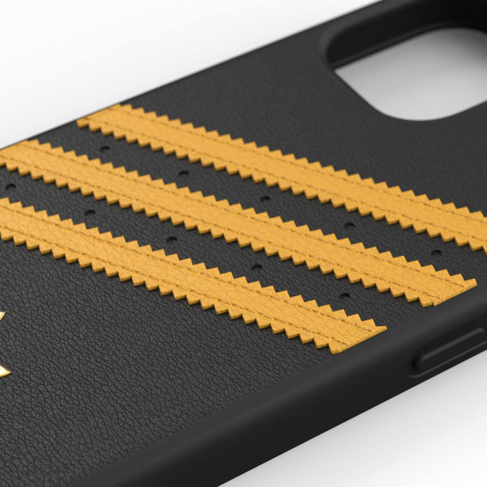 adidas Custodia progettata per iPhone 12 Mini 5.4, custodia testata contro cadute, bordi rialzati antiurto, custodia protettiva originale modellata, nero/oro