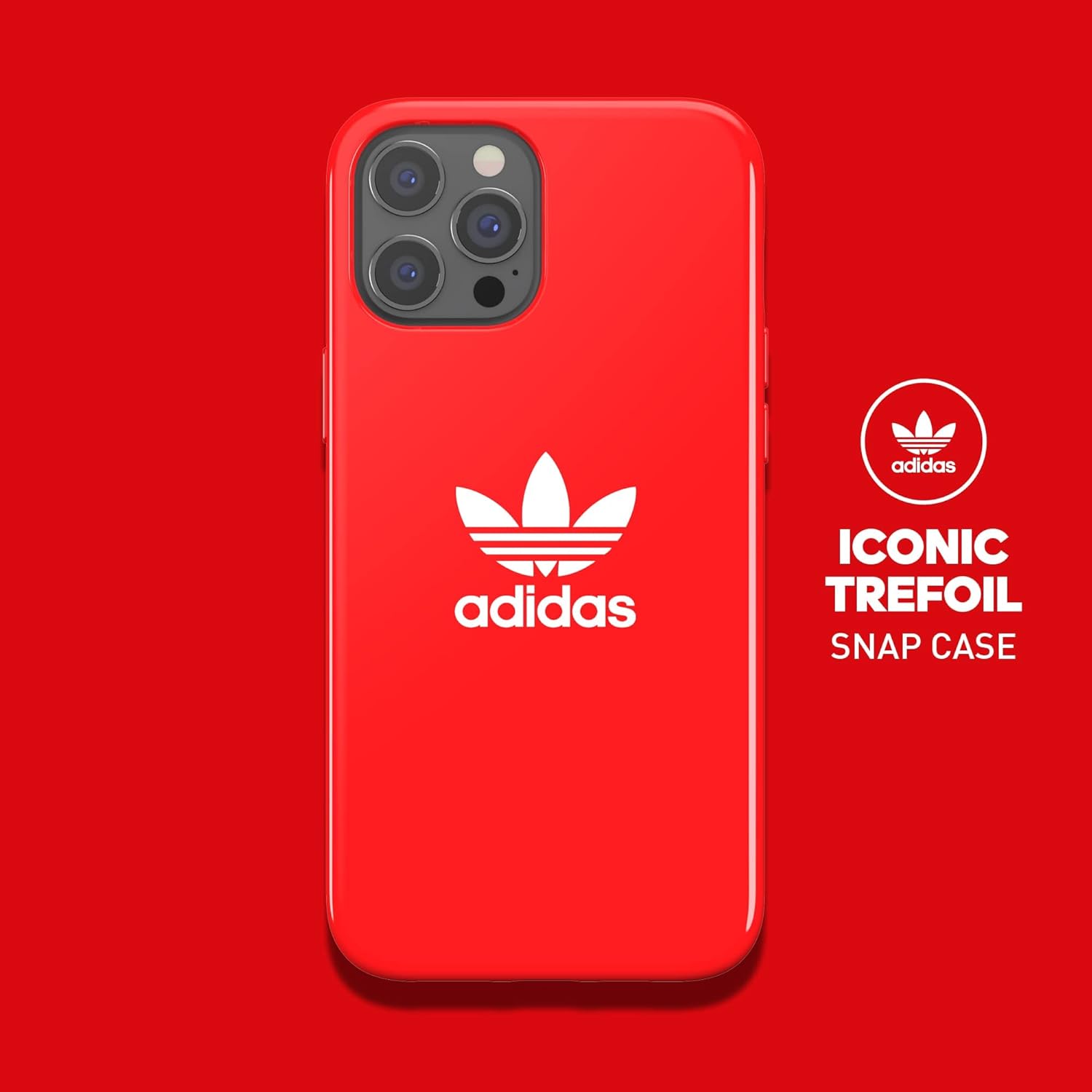 adidas Case Designed for iPhone 12 Pro Max 6.7, Drop Tested Cases, Shockproof Raised Edges, Original Snap Case Protective Cover, Scarlet Red