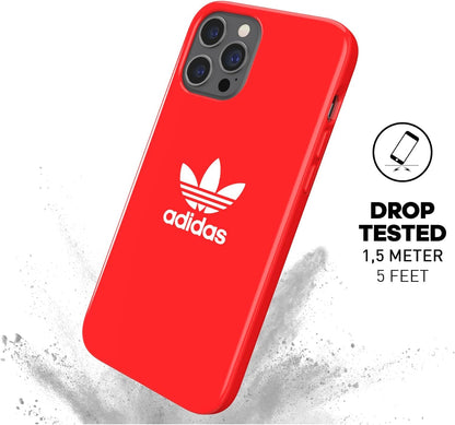 adidas Case Designed for iPhone 12 Pro Max 6.7, Drop Tested Cases, Shockproof Raised Edges, Original Snap Case Protective Cover, Scarlet Red