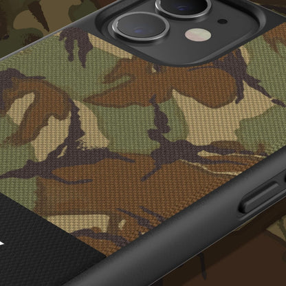 Superdry Custodia per cellulare compatibile con iPhone 12 Mini 5.4, custodia protettiva in tela stampata per iPhone 12 Mini 5.4, verde mimetico, 42587