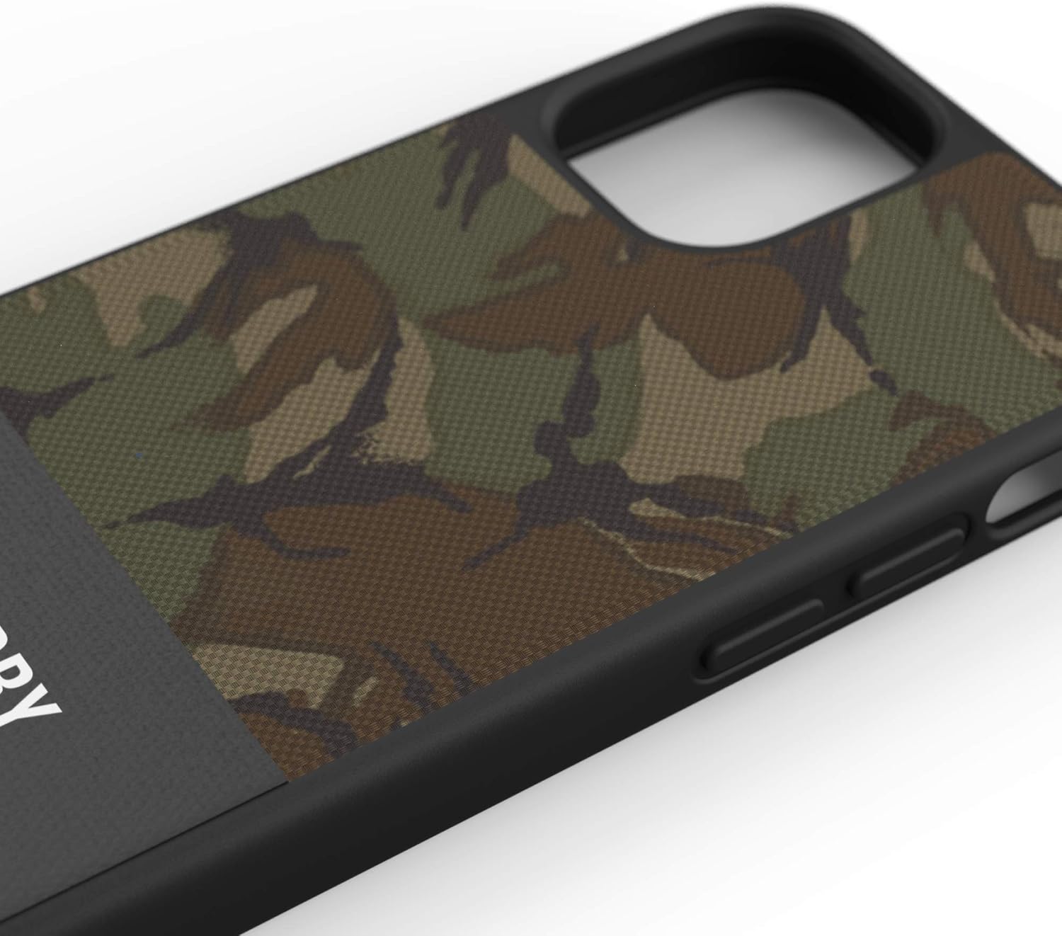 Superdry Custodia per cellulare compatibile con iPhone 12 Mini 5.4, custodia protettiva in tela stampata per iPhone 12 Mini 5.4, verde mimetico, 42587