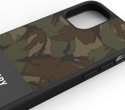 Superdry Custodia per cellulare compatibile con iPhone 12 Mini 5.4, custodia protettiva in tela stampata per iPhone 12 Mini 5.4, verde mimetico, 42587