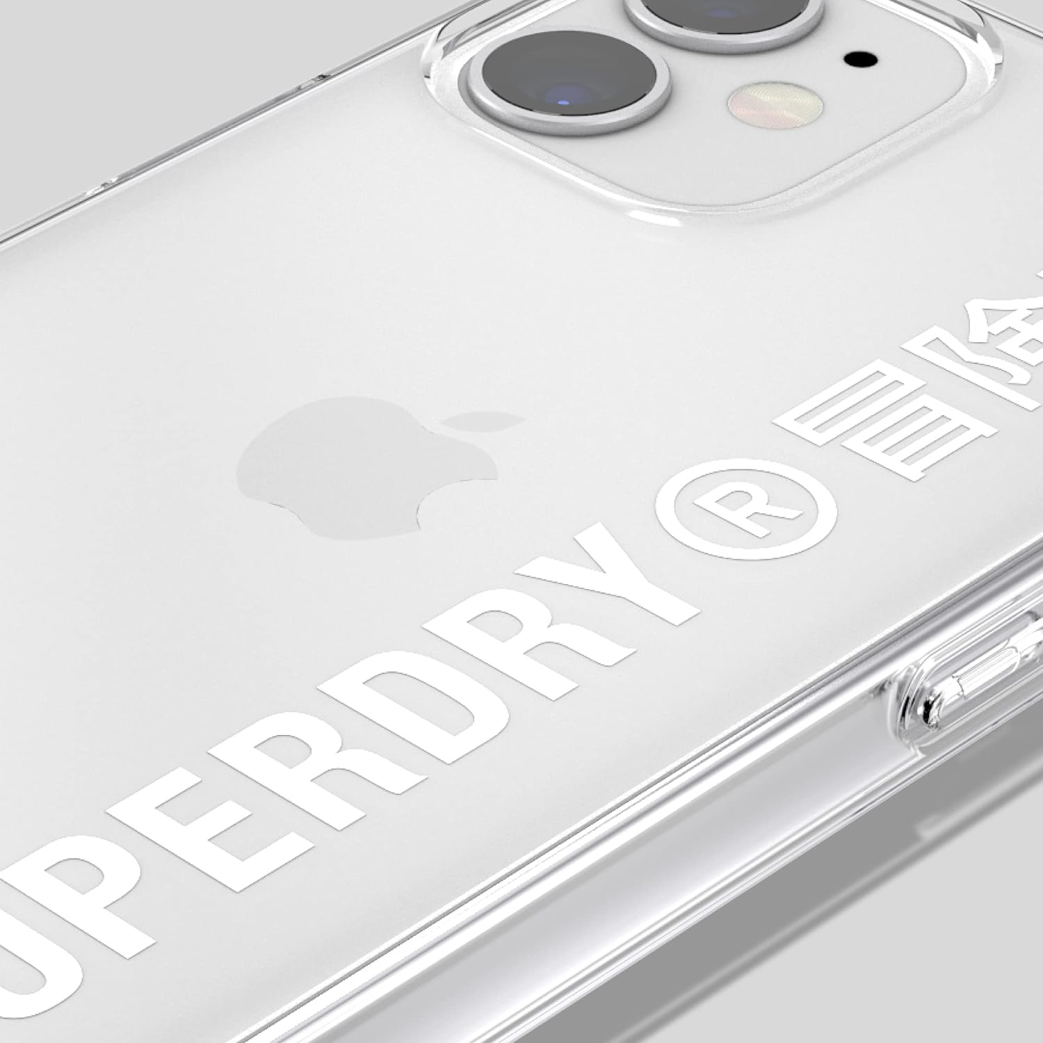 Superdry Custodia Compatibile con iPhone 12 Mini 5.4, Trasparente e Bianco, 42593
