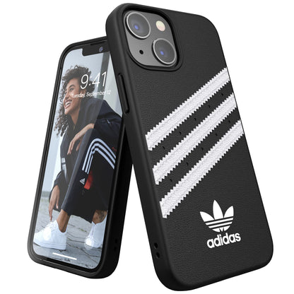 adidas Case Designed for iPhone 13 Mini 5.4, Drop Tested Cases, Shockproof Raised Edges, Original Protective Case, Black and White