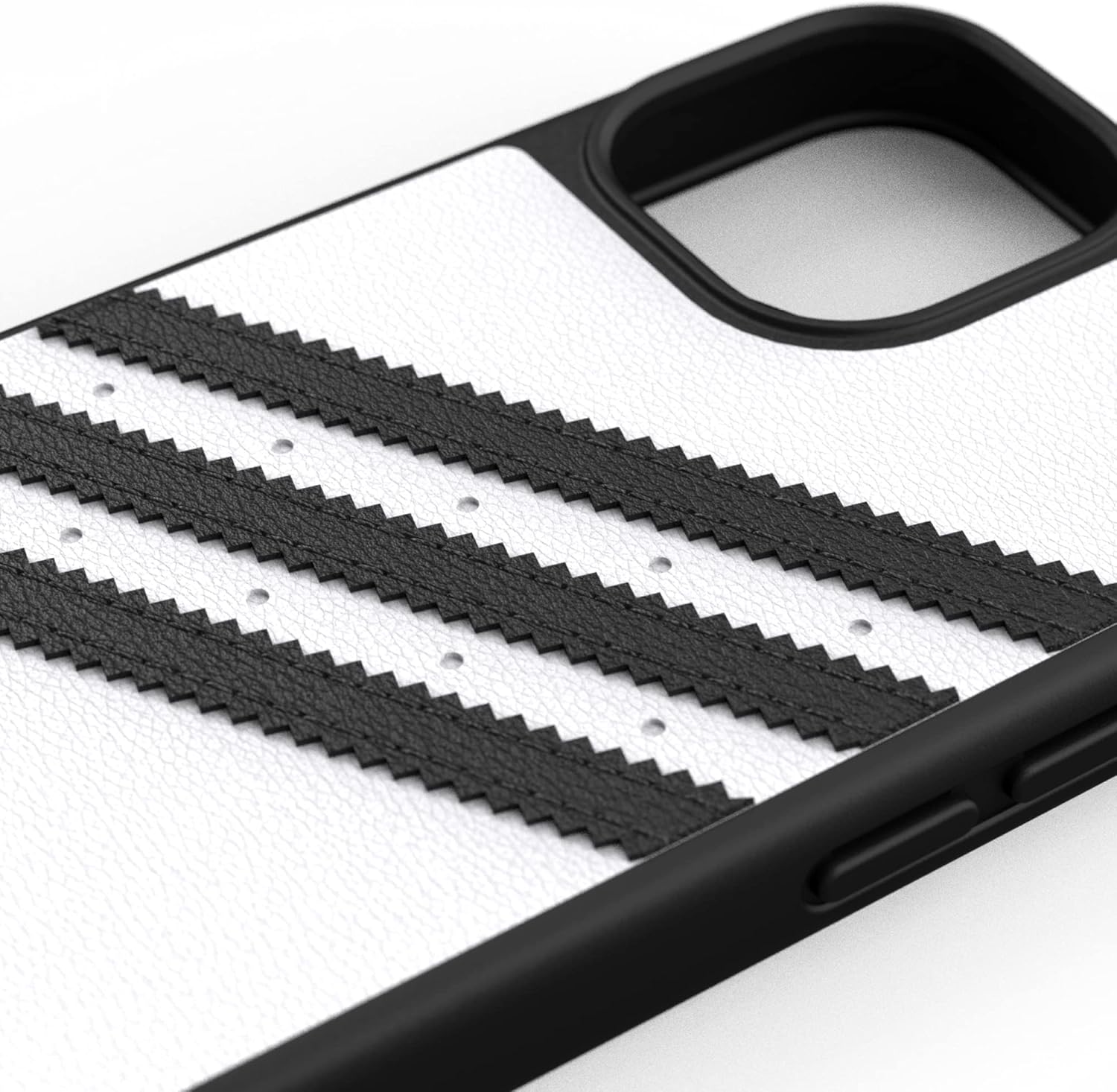 adidas Case Designed for iPhone 13 Mini 5.4, Drop Tested Cases, Shockproof Raised Edges, Original Protective Case, White and Black White-and-black