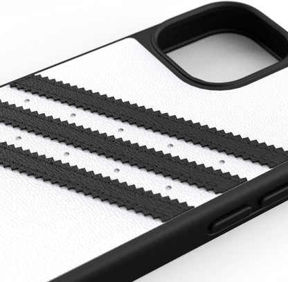 adidas Case Designed for iPhone 13 Mini 5.4, Drop Tested Cases, Shockproof Raised Edges, Original Protective Case, White and Black White-and-black