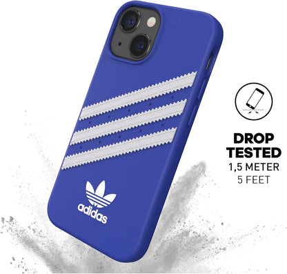 adidas Custodia progettata per iPhone 13 Mini 5.4, custodia testata contro cadute, bordi rialzati, cover originale, blu royal