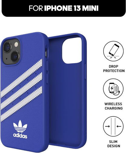 adidas Custodia progettata per iPhone 13 Mini 5.4, custodia testata contro cadute, bordi rialzati, cover originale, blu royal