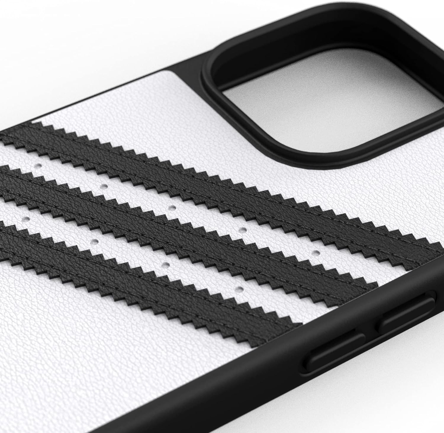 adidas Case Designed for iPhone 13 Pro 6.1, Drop Tested Cases, Shockproof Raised Edges, Original Protective Case, White and Black White with black stripes