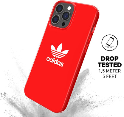 adidas Compatible with iPhone 13 Pro Max 6.7" Case, Original Shaped Case, Protective Case, Scarlet