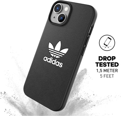 adidas Custodia progettata per iPhone 14 | Protezione antiurto | Compatibile con ricarica wireless | 6,1 pollici nero e bianco trifoglio | Custodia protettiva originale