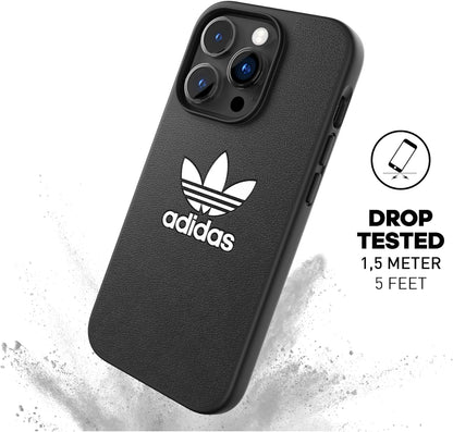 adidas Custodia progettata per iPhone 14 Pro | Protezione antiurto | Compatibile con ricarica wireless | 6,1 pollici nero e bianco trifoglio | Custodia protettiva originale