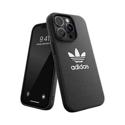 adidas Custodia progettata per iPhone 14 Pro | Protezione antiurto | Compatibile con ricarica wireless | 6,1 pollici nero e bianco trifoglio | Custodia protettiva originale