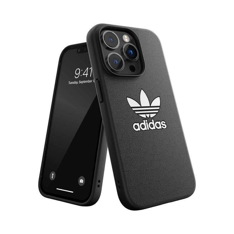 adidas Custodia progettata per iPhone 14 Pro | Protezione antiurto | Compatibile con ricarica wireless | 6,1 pollici nero e bianco trifoglio | Custodia protettiva originale