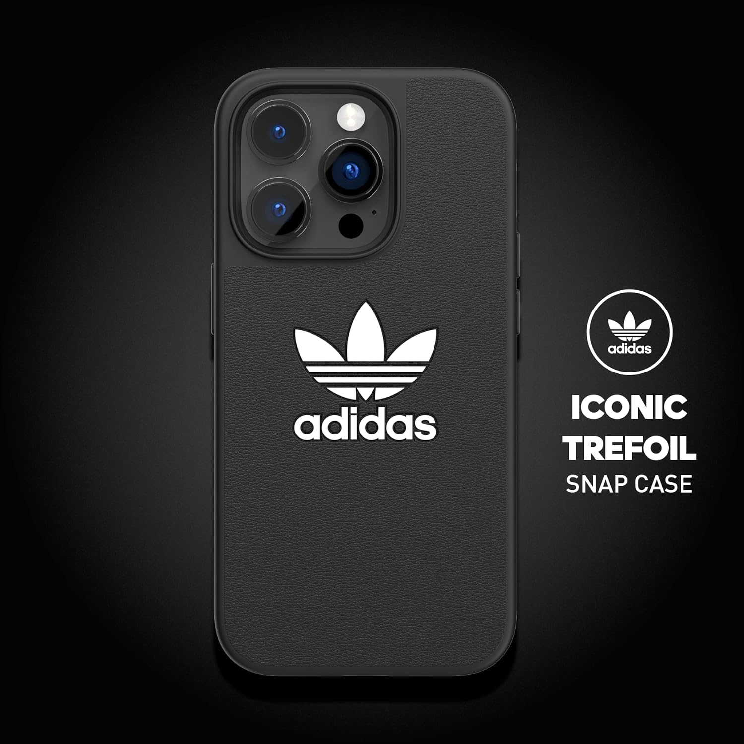 adidas Custodia progettata per iPhone 14 Pro | Protezione antiurto | Compatibile con ricarica wireless | 6,1 pollici nero e bianco trifoglio | Custodia protettiva originale