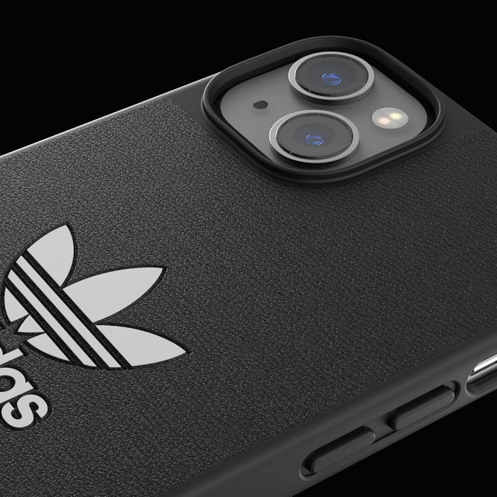 adidas Case Designed for iPhone 14 Plus | Shockproof Drop Protection | Wireless Charging Compatible | 6.7 Inch Black and White Trefoil Design | Protective Originals Mobile Phone Cover