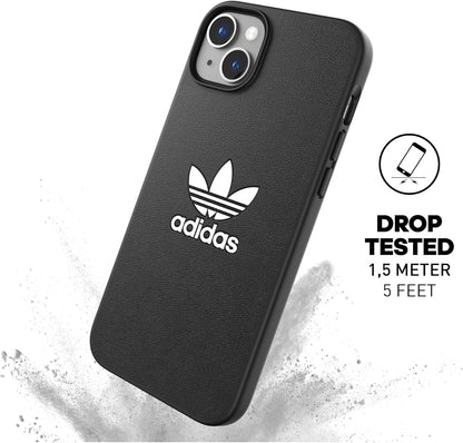 adidas Case Designed for iPhone 14 Plus | Shockproof Drop Protection | Wireless Charging Compatible | 6.7 Inch Black and White Trefoil Design | Protective Originals Mobile Phone Cover