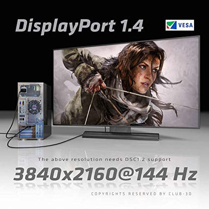 CLUB 3D CAC-1060 DisplayPort 1.4 HBR3 8K Kabel - 3 m, black