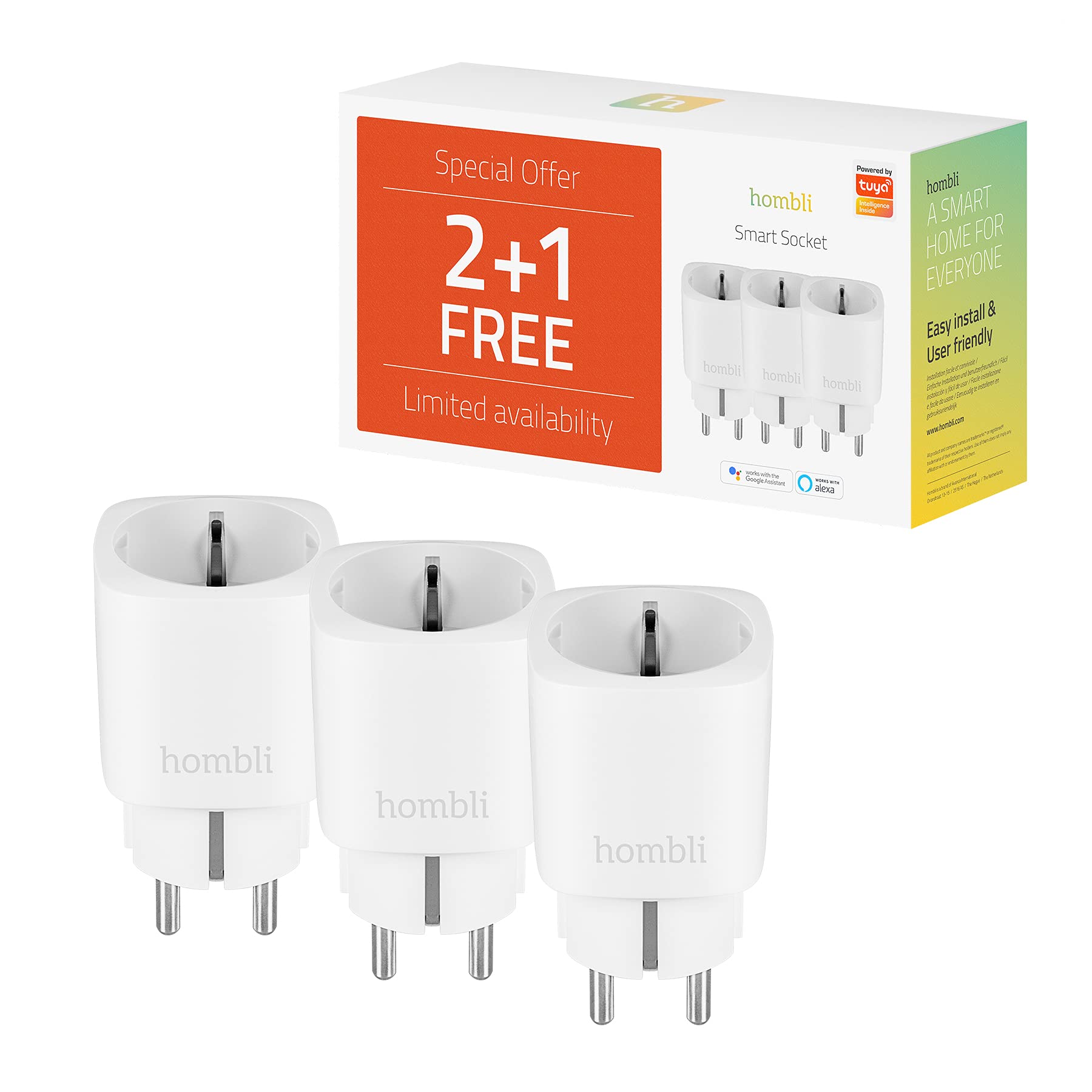 Hombli - Smart Socket Promo Pack 2+1 (EU