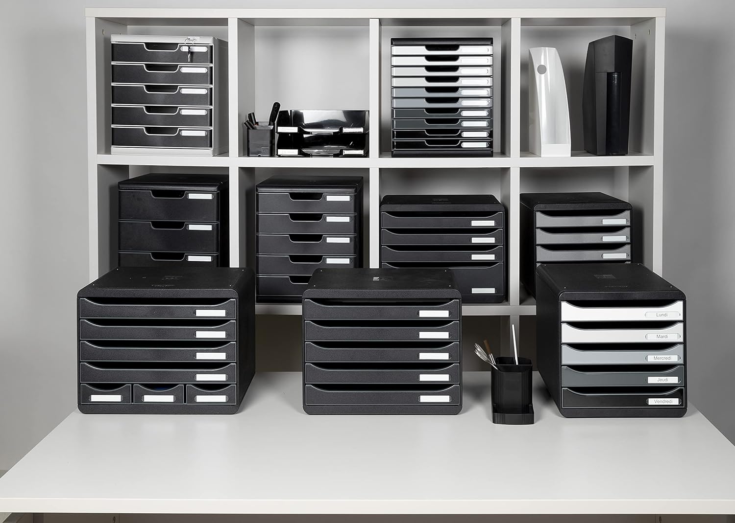 Exacompta - Ref 18213D - Magazine File MAG-CUBE - 266 x 82 x 305mm, Finger Hole on Spine, Suitable for A4+ Documents, Large Storage Capacity