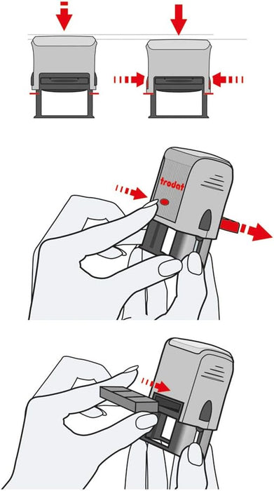 Trodat Replacement Ink Pads 6/4928 - Pack of 2 - Black Ink - For The Printy 4928